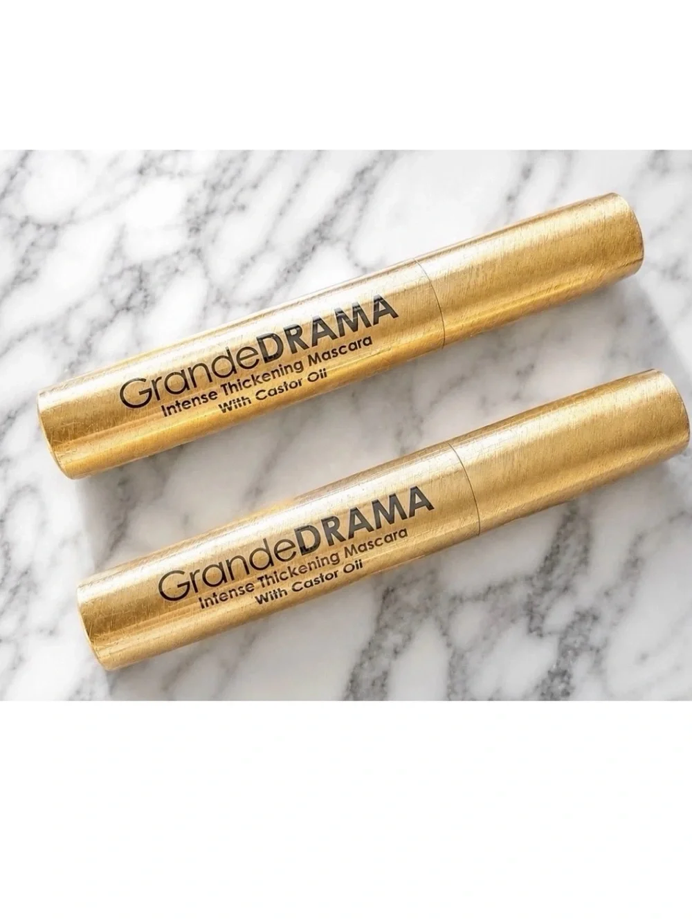 (2) Grande Drama Intense Thickening Mascara w/ Castor Oil Shade Black NEW SEALED